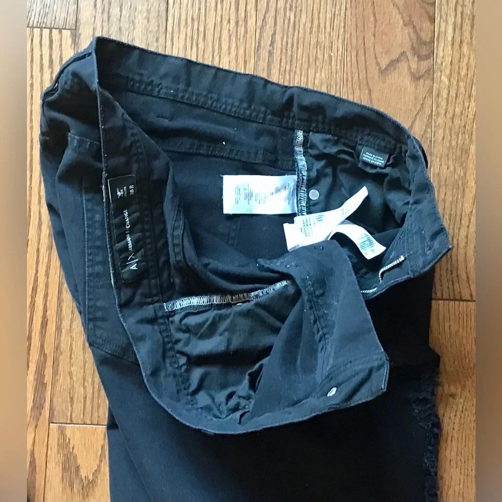 Armani A /X Black Distressed black Denim  size 38 - Picture 8 of 9